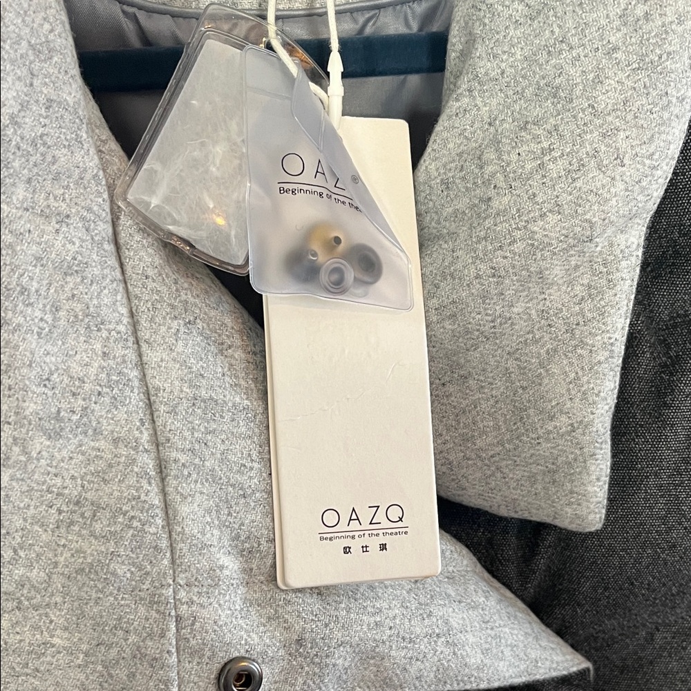 Oak + Fort Two-Tone Black & Gray Puffer Coat - Picture 3 of 6